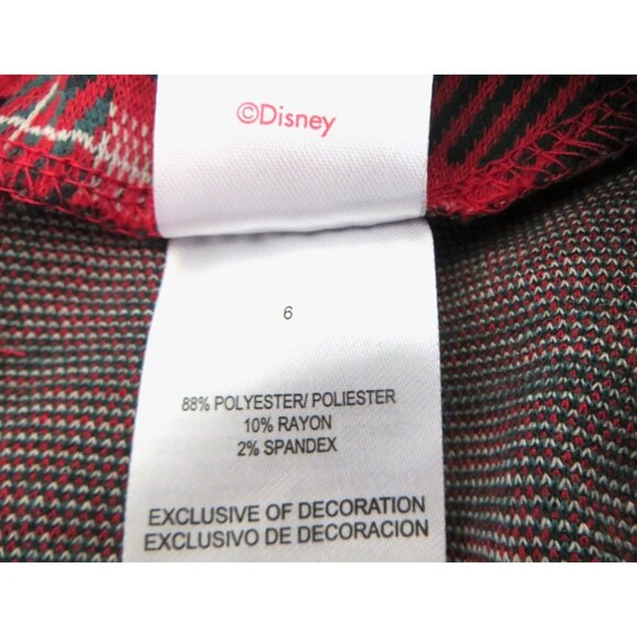 NEW! Disney Plaid Holiday Christmas Minnie Mouse Pleated Dress Red Green SZ 6 - Picture 10 of 10